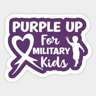 Purple Up For Military Kids cute Month Of The Military Child Sticker